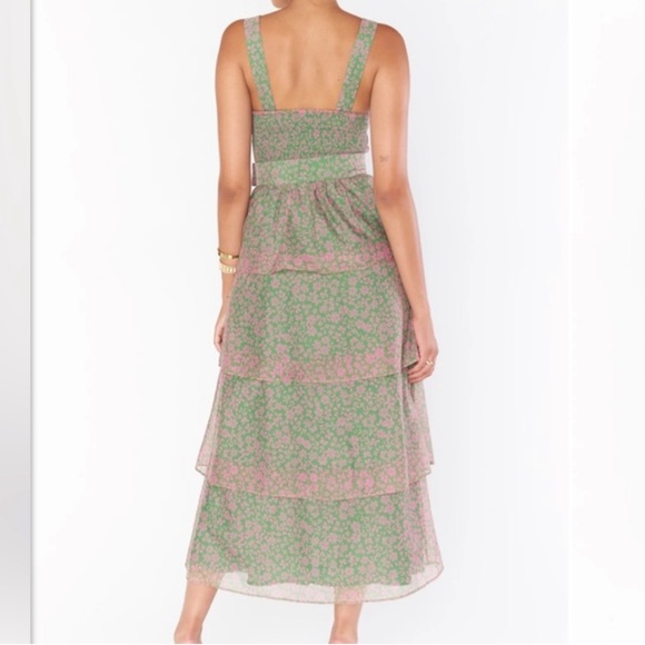 Pink and Green Show me Your Mumu belted maxi dress - Picture 2 of 4